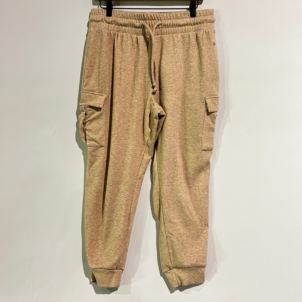 Cali Sport Tan Cargo Joggers Sweatpants Beige Utility Streetwear Pants Large